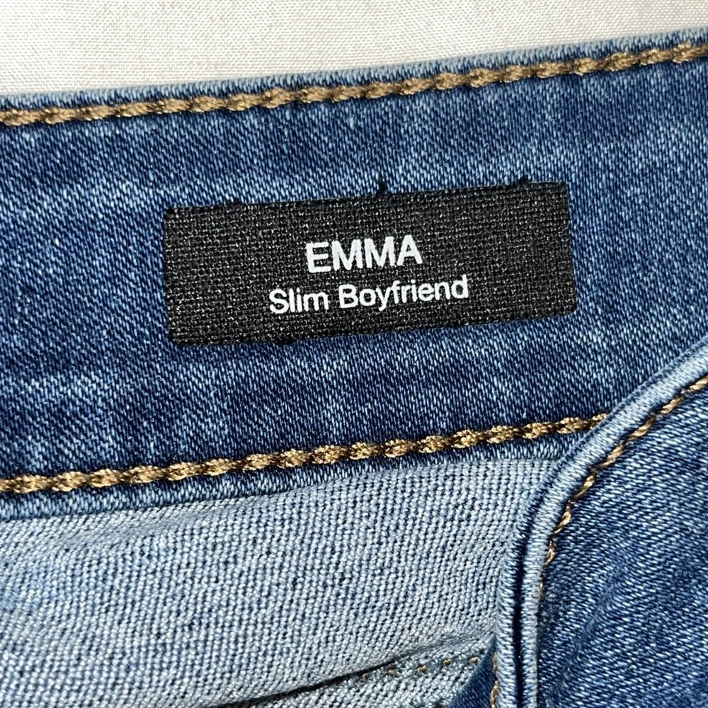 Mavi Jeans Emma Slim Boyfriend Jeans Womens 28x32 Blue Denim Low Rise - Picture 5 of 8